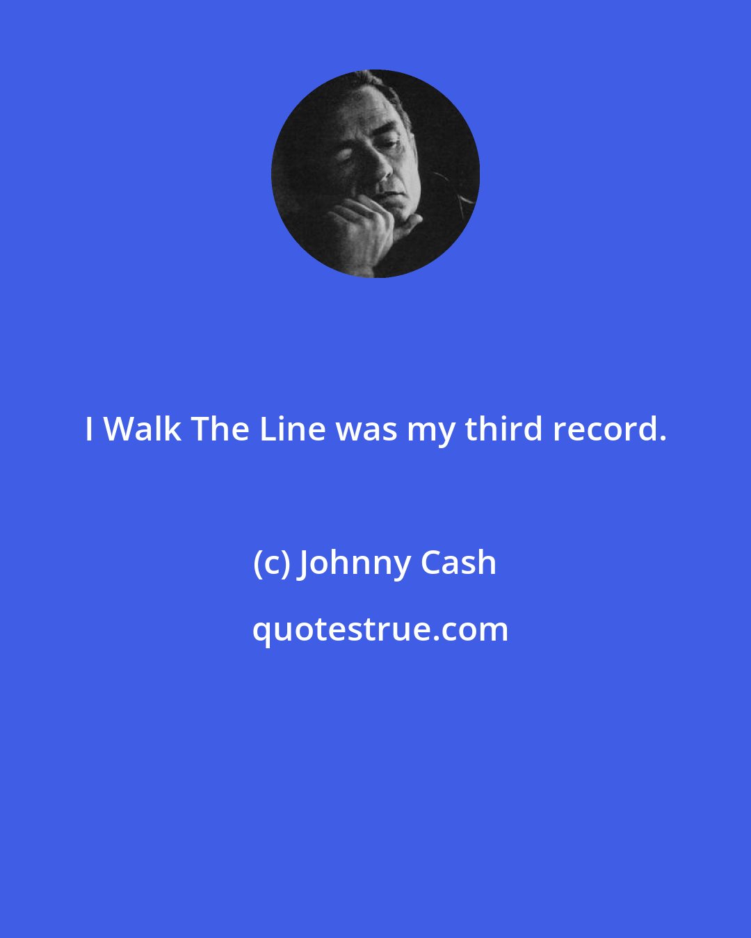 Johnny Cash: I Walk The Line was my third record.