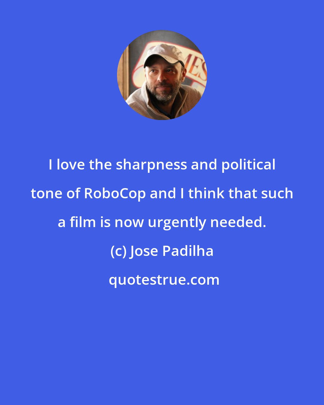 Jose Padilha: I love the sharpness and political tone of RoboCop and I think that such a film is now urgently needed.