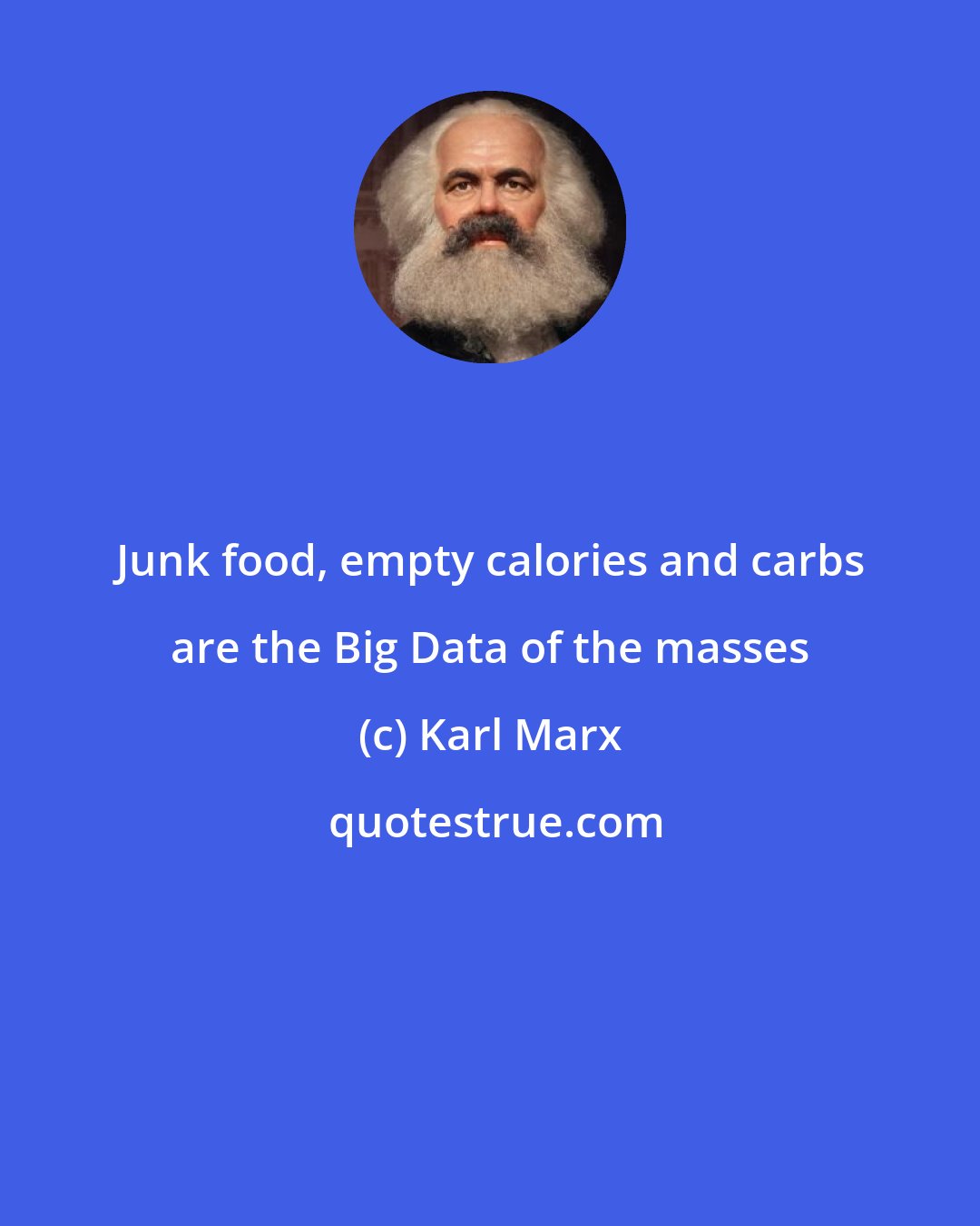 Karl Marx: Junk food, empty calories and carbs are the Big Data of the masses