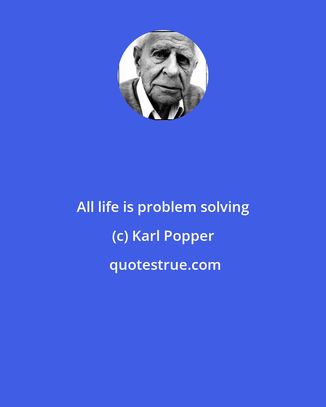 Karl Popper: All life is problem solving