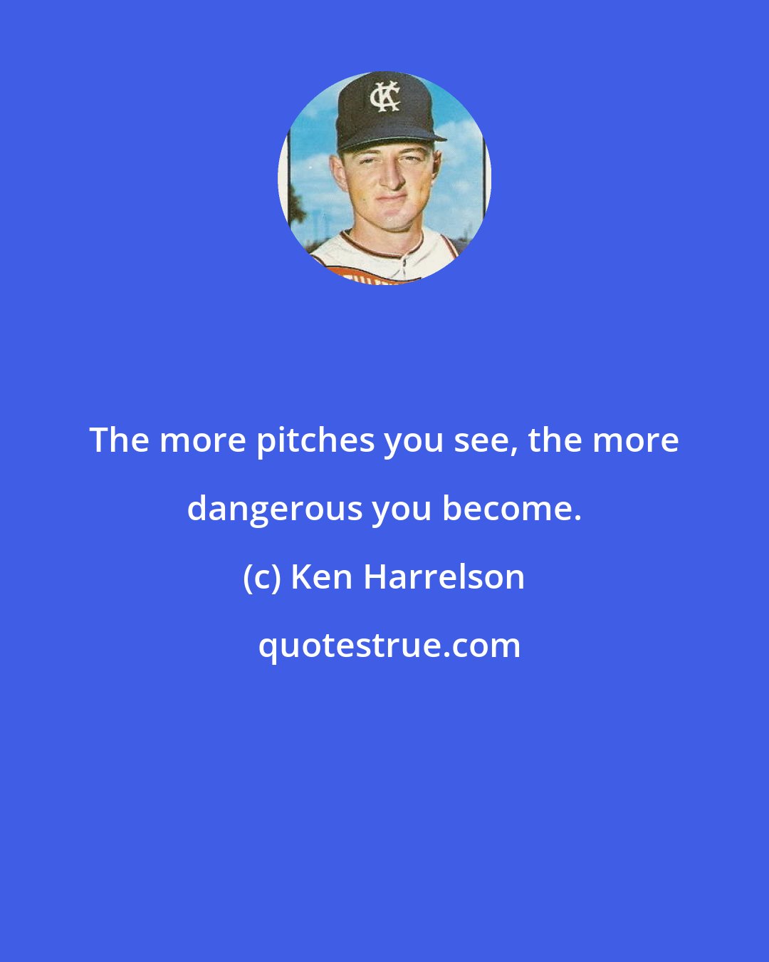 Ken Harrelson: The more pitches you see, the more dangerous you become.