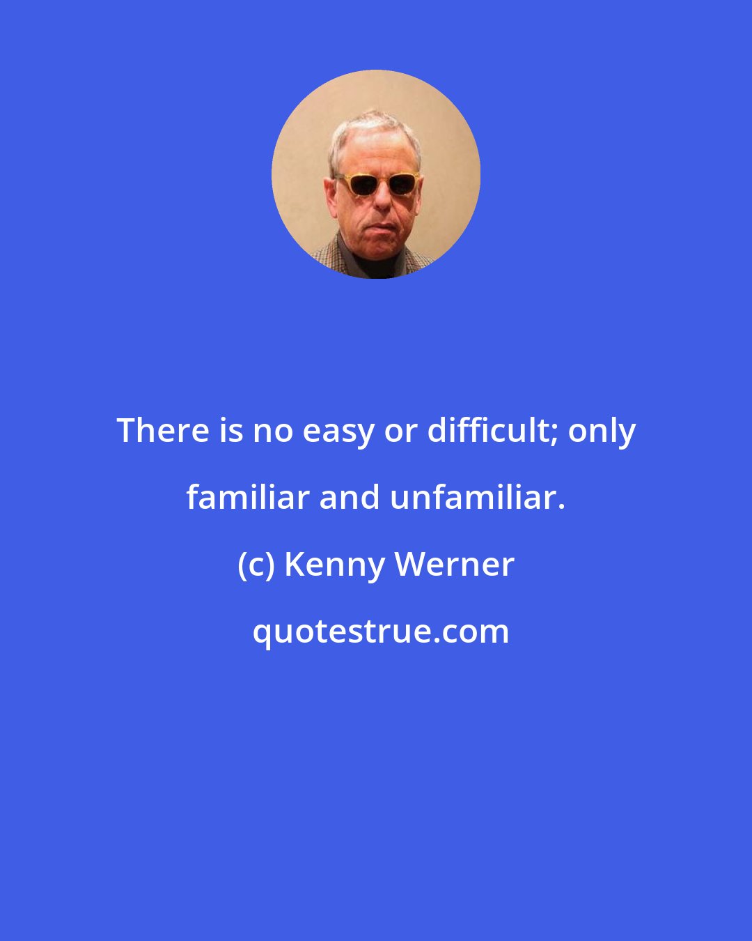 Kenny Werner: There is no easy or difficult; only familiar and unfamiliar.