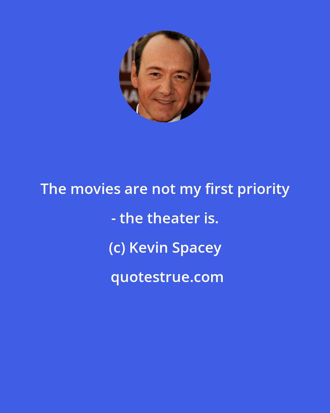 Kevin Spacey: The movies are not my first priority - the theater is.