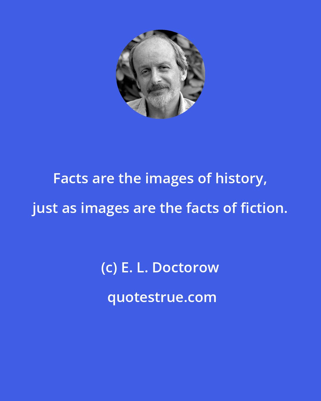 E. L. Doctorow: Facts are the images of history, just as images are the facts of fiction.