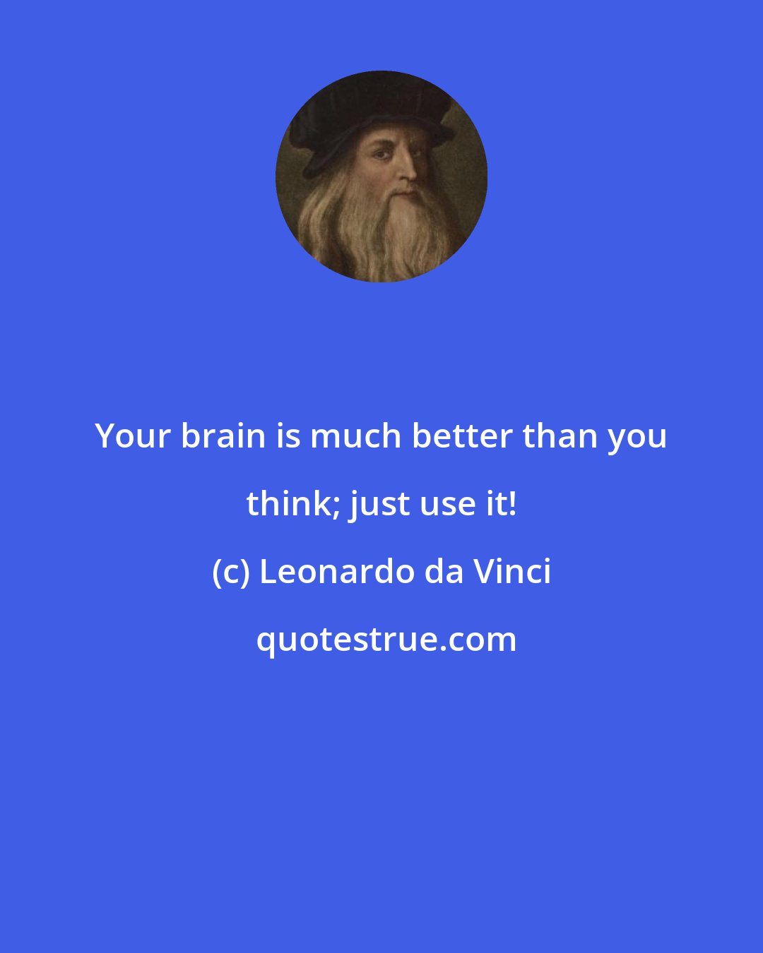 Leonardo da Vinci: Your brain is much better than you think; just use it!