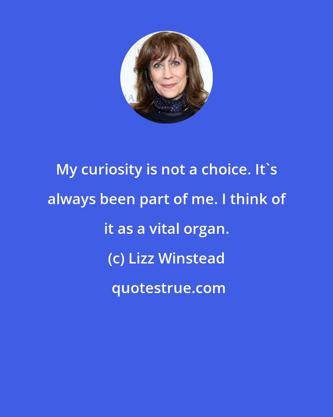 Lizz Winstead: My curiosity is not a choice. It's always been part of me. I think of it as a vital organ.