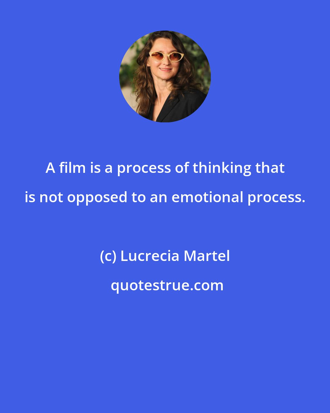 Lucrecia Martel: A film is a process of thinking that is not opposed to an emotional process.