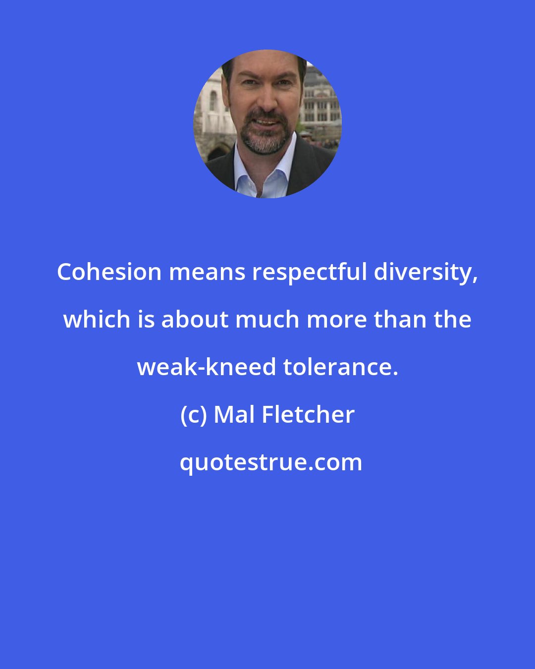 Mal Fletcher: Cohesion means respectful diversity, which is about much more than the weak-kneed tolerance.