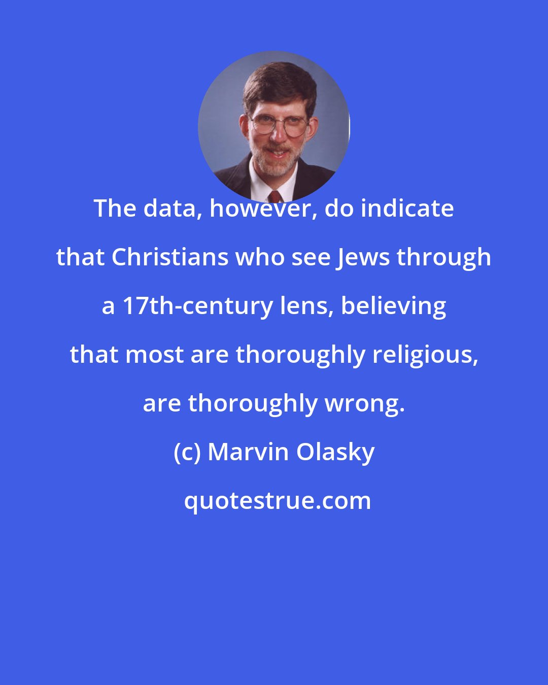 Marvin Olasky: The data, however, do indicate that Christians who see Jews through a 17th-century lens, believing that most are thoroughly religious, are thoroughly wrong.
