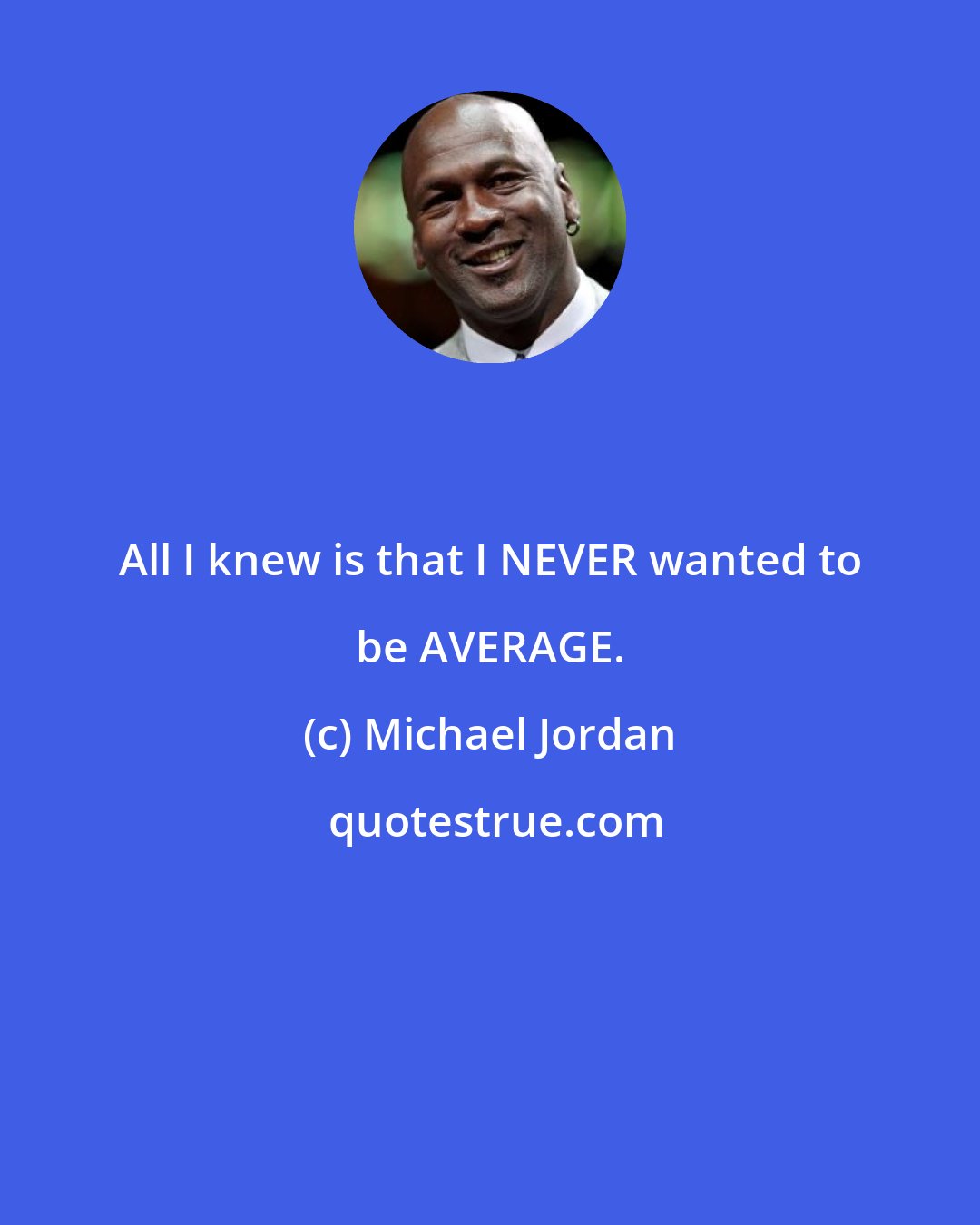 Michael Jordan: All I knew is that I NEVER wanted to be AVERAGE.