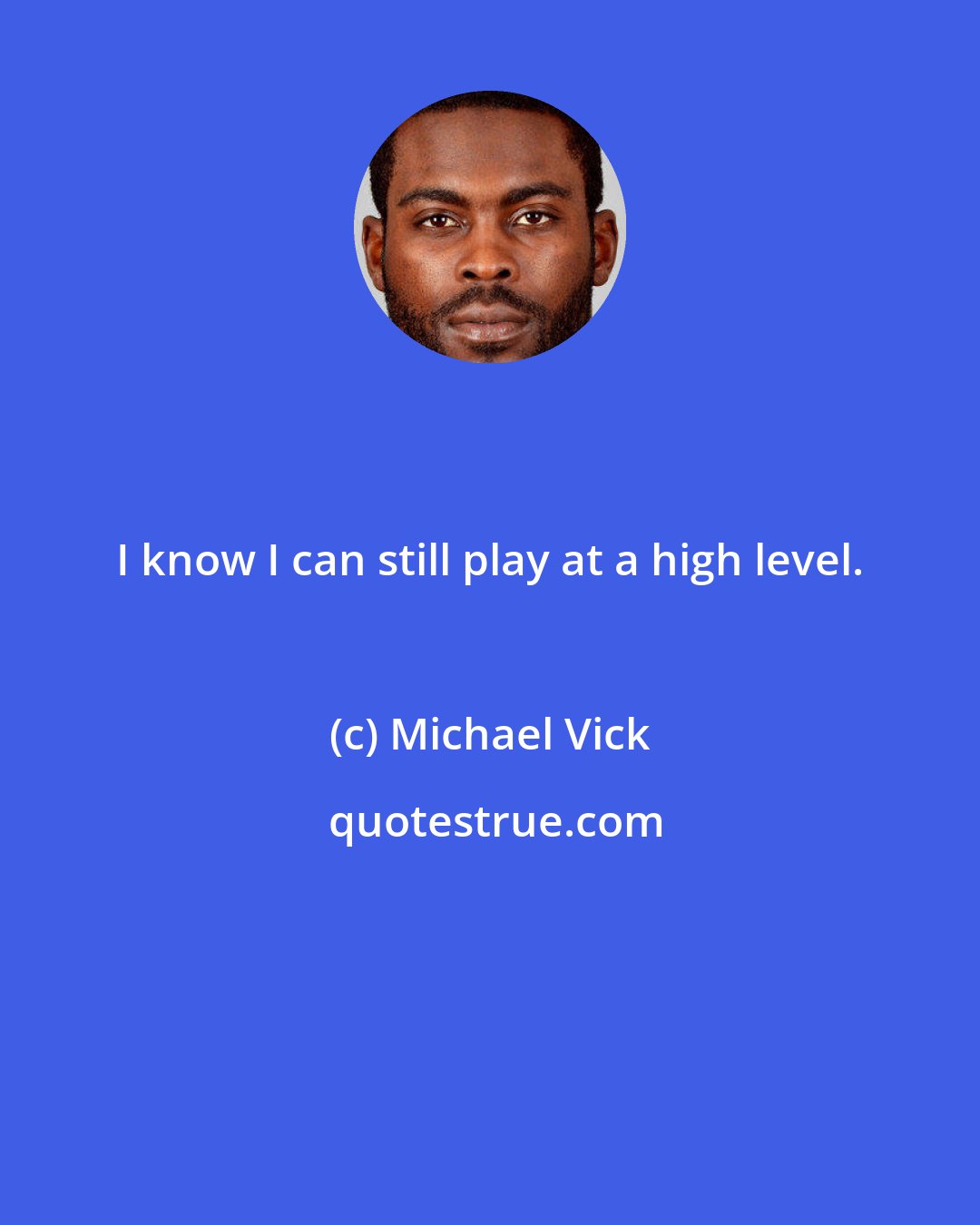 Michael Vick: I know I can still play at a high level.